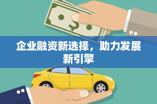 新乐企业融资新选择，助力发展新引擎