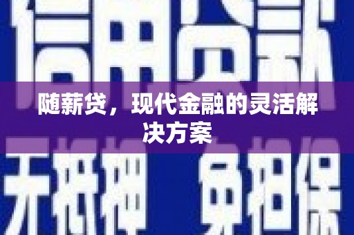 新乐随薪贷，现代金融的灵活解决方案