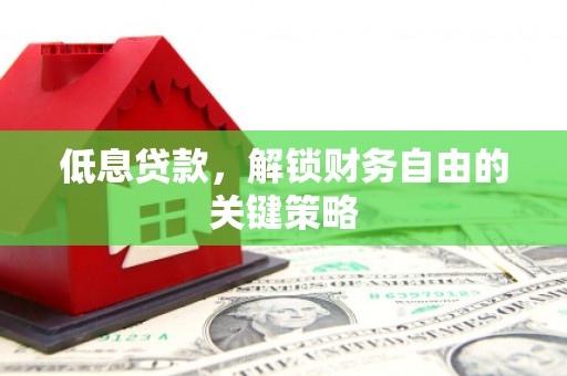 新乐低息贷款，解锁财务自由的关键策略