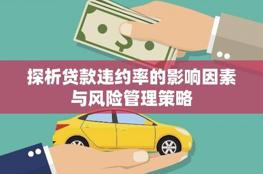 新乐探析贷款违约率的影响因素与风险管理策略