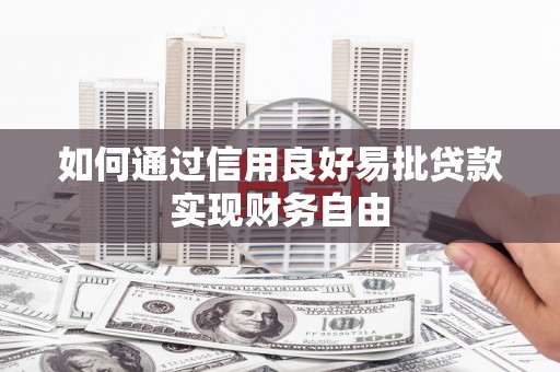 新乐如何通过信用良好易批贷款实现财务自由
