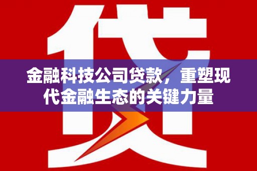 新乐金融科技公司贷款，重塑现代金融生态的关键力量