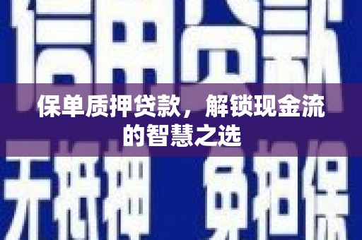 新乐保单质押贷款，解锁现金流的智慧之选