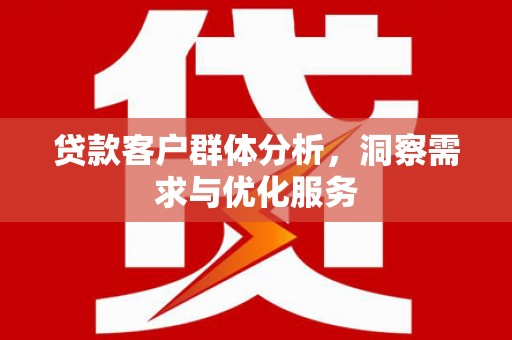 新乐贷款客户群体分析，洞察需求与优化服务